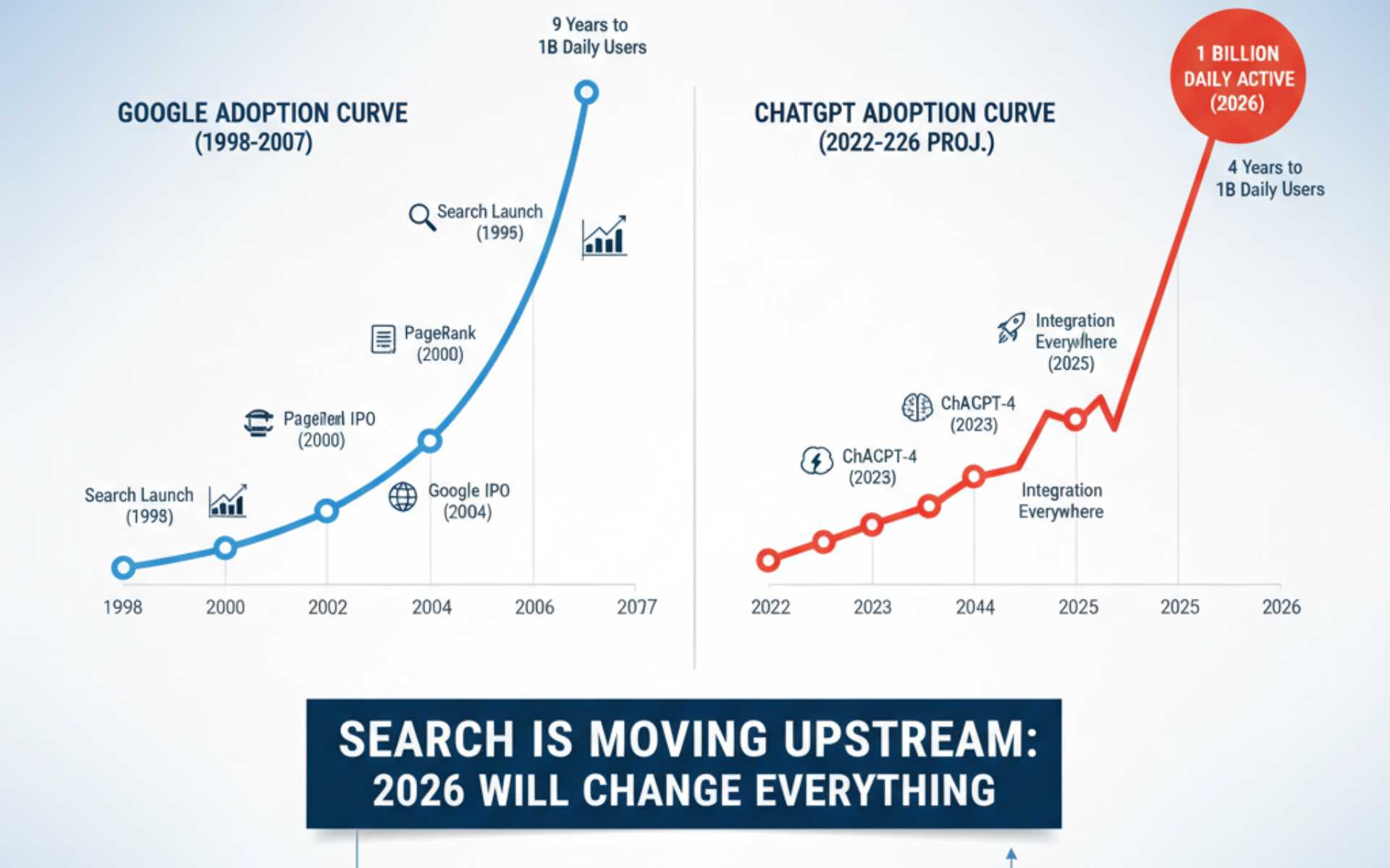 ChatGPT Adoption Curve vs Google: Why 2026 Will Redefine SEO and Search Visibility